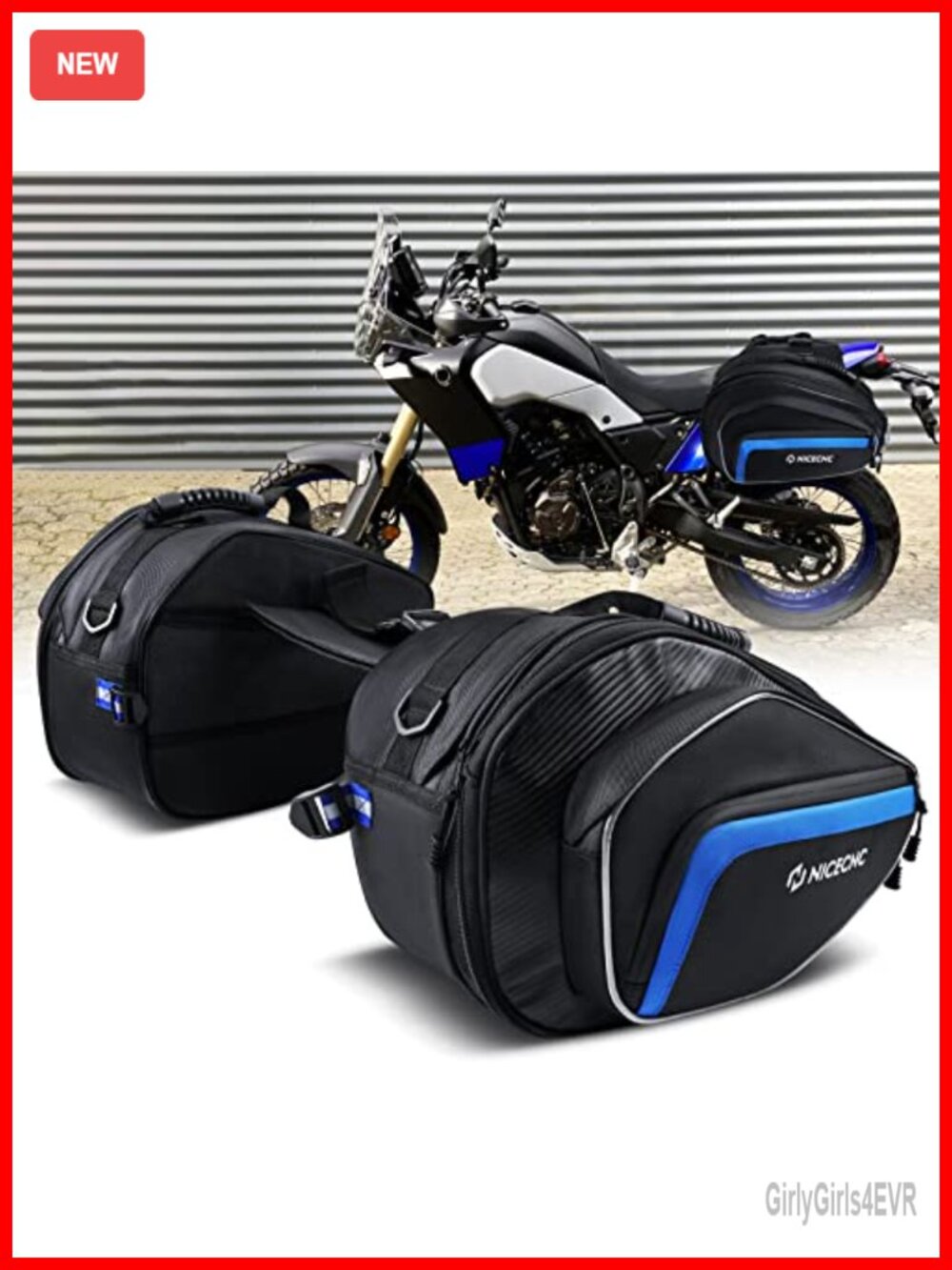 50L Motorcycle Saddlebags Throw Over Side Bags 1680D Oxford